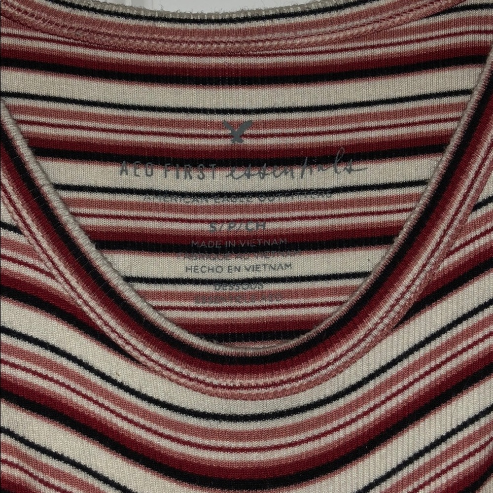 American Eagle ribbed tank top stripes size small - Picture 3 of 5